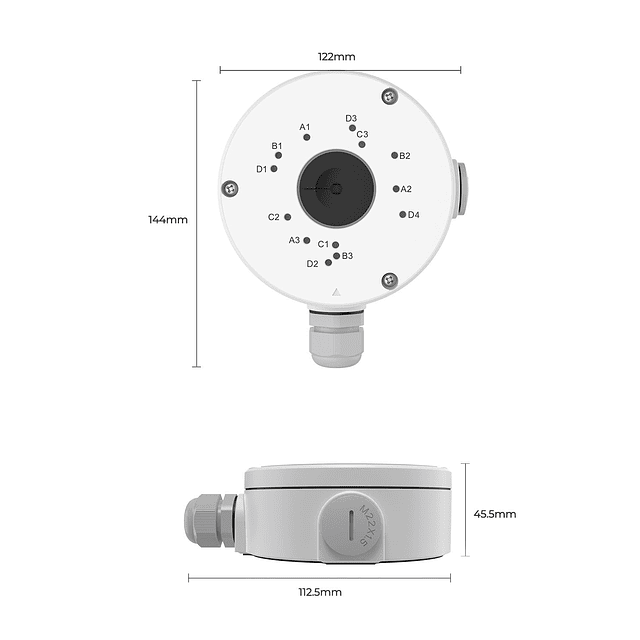 Caja de conexiones B10 Cámara diseñada B400, RLC-510A, RLC-5