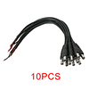 10 cables de alimentación CC, conectores macho de 24 V/12 V