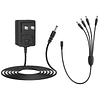 Cable para cámara de seguridad, adaptador de corriente CA a