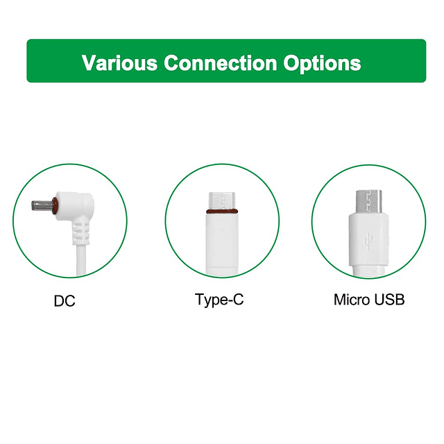 Adaptador de corriente de 10 pies y cable para cámara Ring,