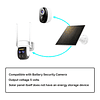 Panel Solar de 5W, IP 65 Impermeable 5V USB C y Micro Puerto