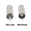 Conector BNC a RCA, conector hembra BNC a conector macho RCA