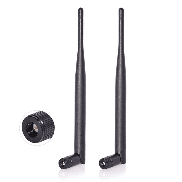 Bingfu Antena macho SMA de doble banda WiFi 2,4 GHz 5 GHz 5,