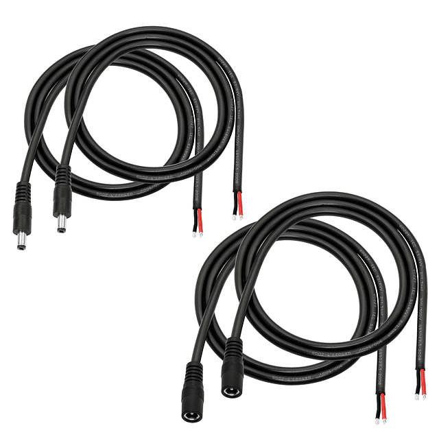 Cable de alimentación DC5521, 1 pie, 14 AWG, 5,5 mm x 2,1 mm