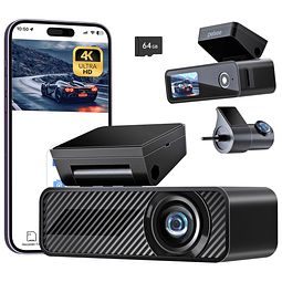 Pelsee P1 Duo 4K Dash Cam Delantero y Trasero, Tarjeta SD de