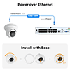 Cámara IP POE HD de 6 MP domo para exteriores con audio, det