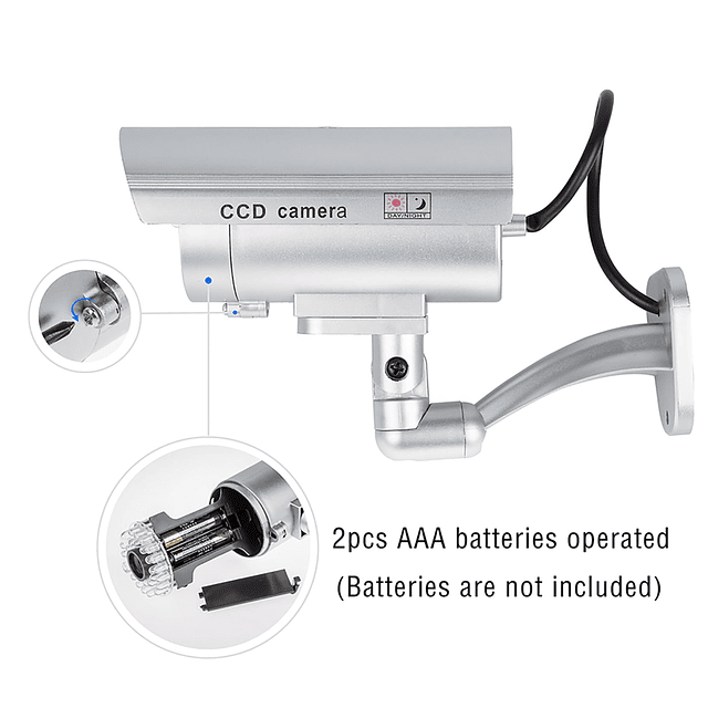 Sistema de vigilancia CCTV con cámara ficticia con LED simul