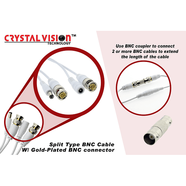 Crystal Vision Premium 1080P HD BNC CCTV Cámara de seguridad