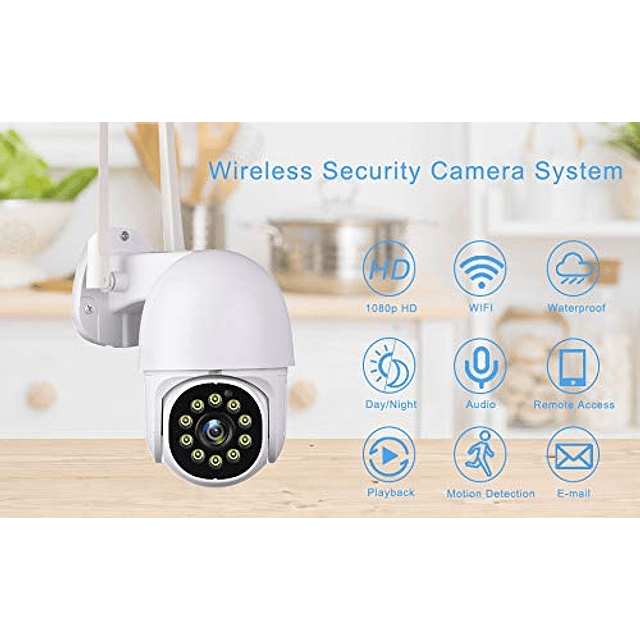 Cámara de seguridad Tuya Smart Life, 1080P HD WiFi inalámbri