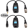 Video Balun RJ45 a BNC Transceptor Transmisor HD-CVI/TVI/AHD