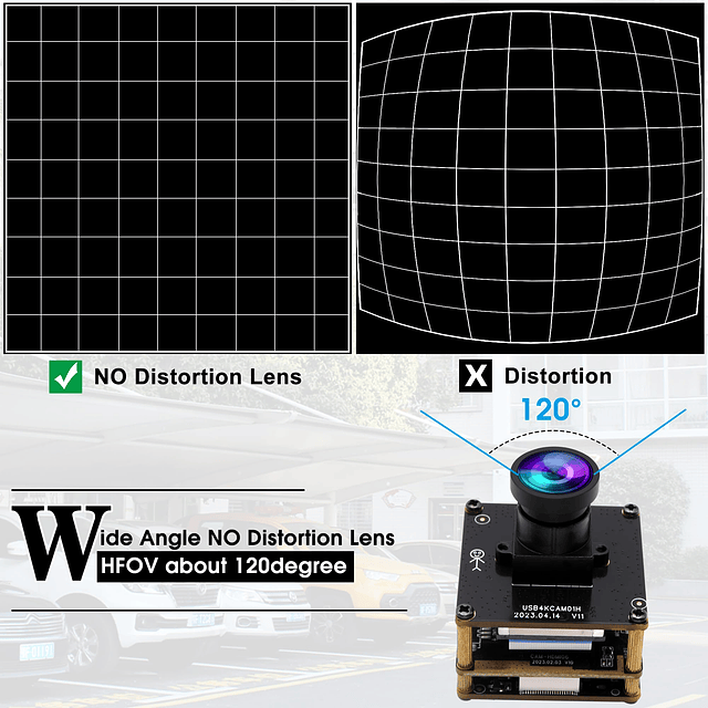 4K HDMI Cámara USB Gran Angular para Monitor de computadora