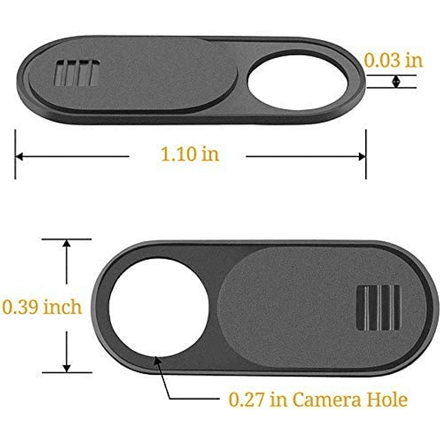 Cubierta deslizante para cámara web, paquete de 6 Cubierta u