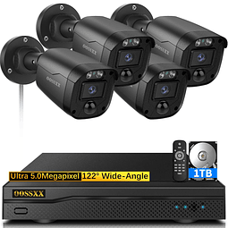 Definición Full HD 5MP Sistema de cámaras de seguridad con c