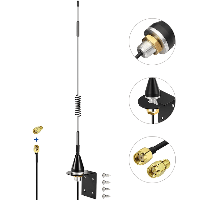 Bingfu 4G LTE 7dBi RP-SMA Antena macho Soporte fijo para ext