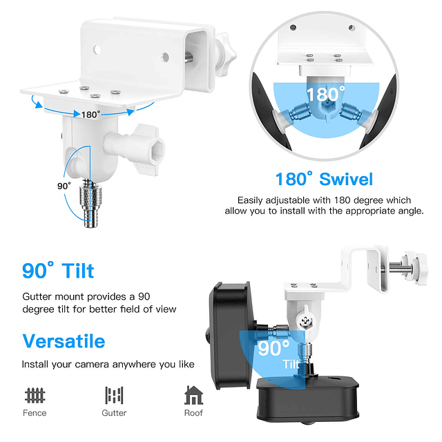 Soporte de canal para cámara exterior Blink, soporte de pare