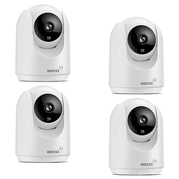 4 paquetes HD 1080P Cámara de seguridad interior con audio b