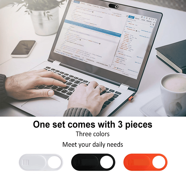 Paquete de 3 cubiertas deslizantes para cámara web para priv