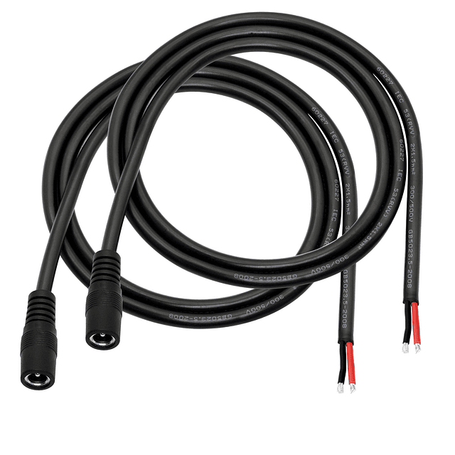 Cable de alimentación de CC, conector hembra de 3 pies CC de