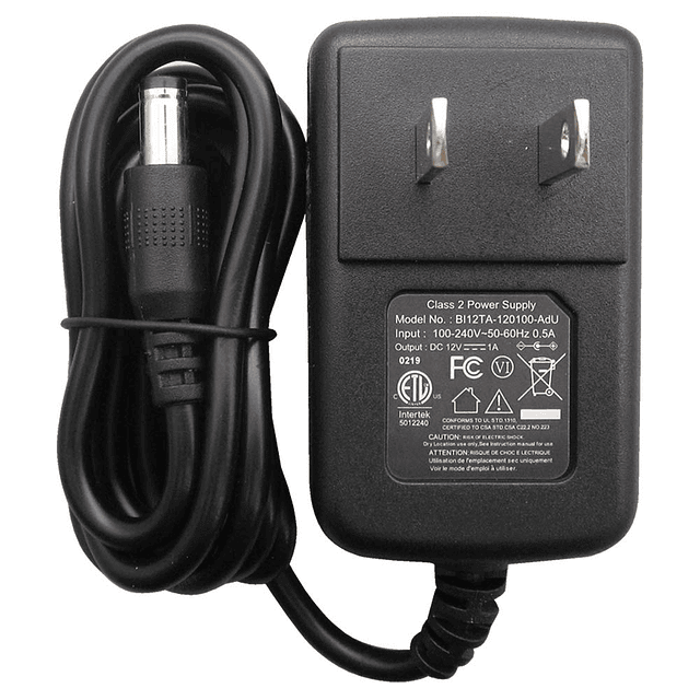 Adaptador de fuente de alimentación CC 12 V 1 A, conector CC