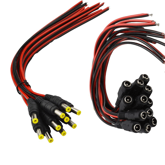 20pcs DC Pigtail Adaptador Conectores de Alimentación Cables