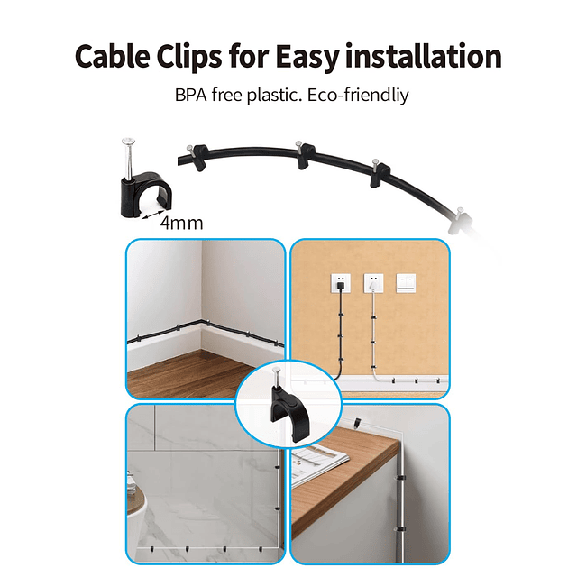 Cable de extensión de alimentación de 10 m, 33 pies, 2,1 mm