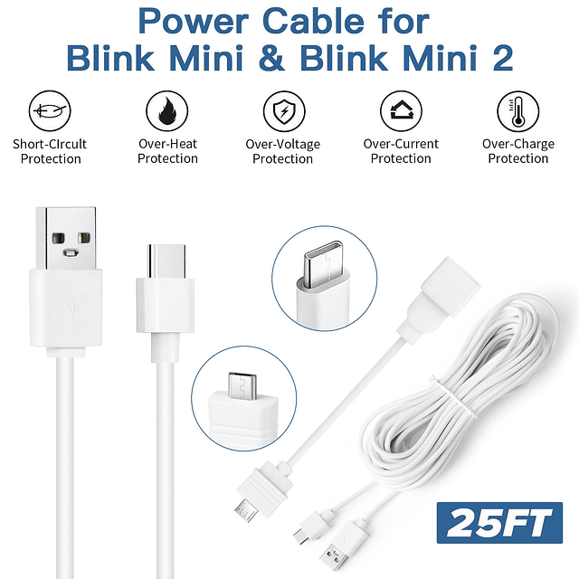 Cable de alimentación interior para Blink Mini y Blink Mini