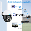 Paquete de 2 cámaras de seguridad PTZ para exteriores, cámar