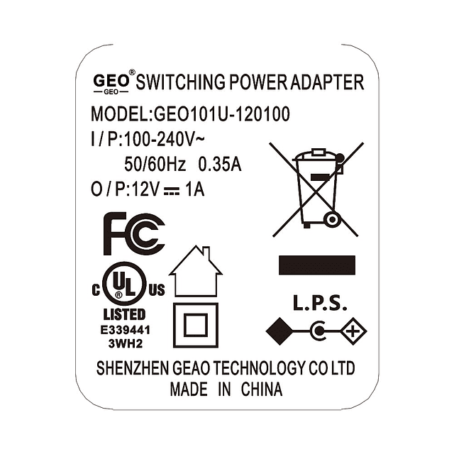 Fuente de alimentación de 12 V 1 A 100-240 V CA a CC 12 volt