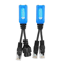 2 Piezas Divisor RJ45 Combinador Conectores Adaptador POE Ki