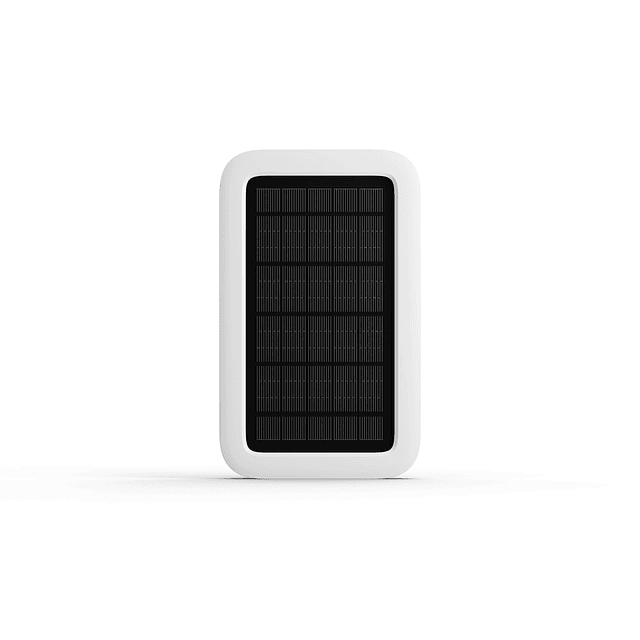 Panel solar para cámara de seguridad exterior, blanco