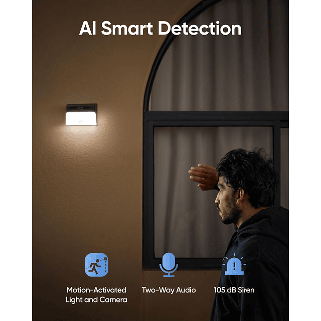 Solar Wall Light Cam S120, Cámaras de seguridad solares inal