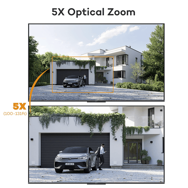 Cámara de seguridad IP 4K 8MP PTZ PoE Domo, 280° Pan 90° Til