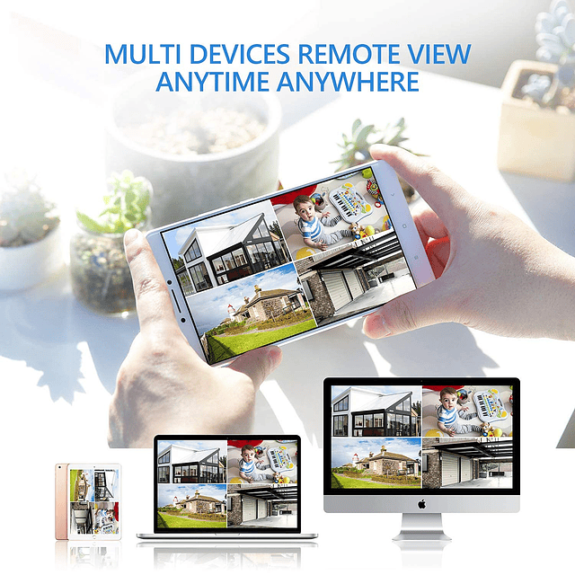 Sistema de cámaras de seguridad para el hogar inalámbrico, 8