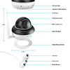 Cámara de seguridad 4K PTZ WiFi para exteriores, cámara domo