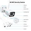 Cámara IP 4K WiFi para exteriores, cámaras de seguridad tipo