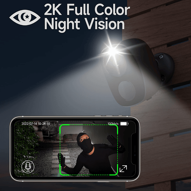 Cámaras de seguridad inalámbricas para exteriores, cámara co