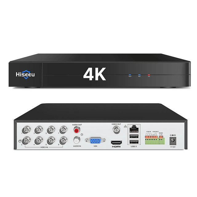 4K 8 canales H.265 DVR Grabador de vídeo digital de segurida