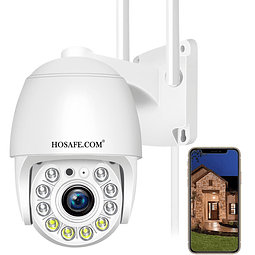 Cámara de seguridad exterior 2K 4MP, Hosafe WiFi sistema de