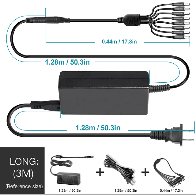 Adaptador de corriente para cámara de seguridad, 12 V, 5 A,