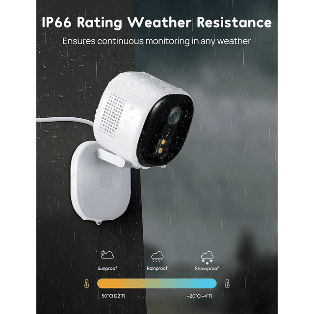 Winees Cámaras de seguridad para exteriores, cámaras Wi-Fi 2