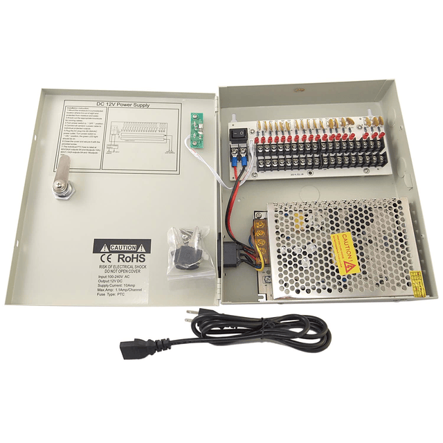 Caja de fuente de alimentación distribuida CCTV de 16 canale