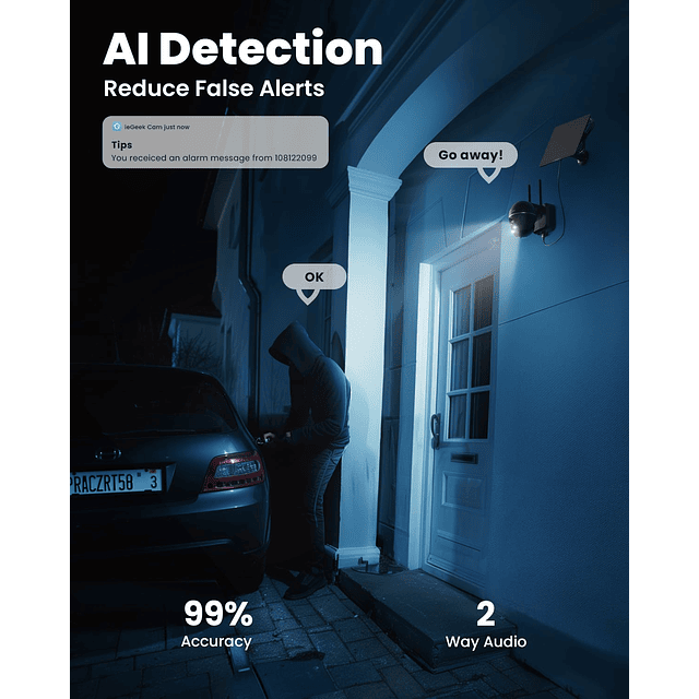 Cámara de seguridad celular 4G LTE inalámbrica para exterior