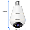 Cámara de Seguridad con Bombilla 2K Cámara PTZ Inalámbrica d