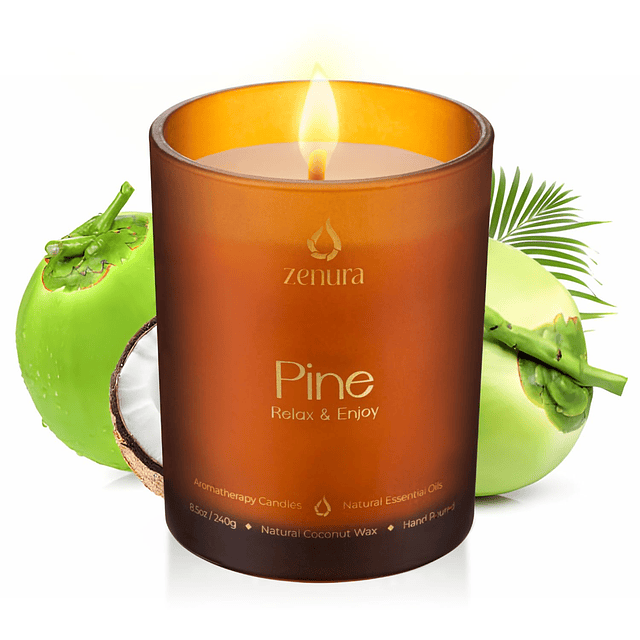 Velas aromáticas de pino de aromaterapia vela no tóxica para