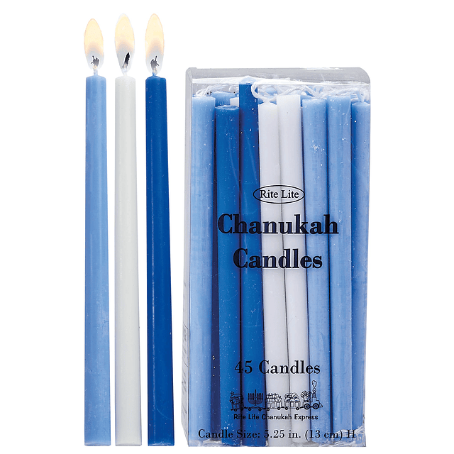 Deluxe Janucá Velas Surtido Azul Azul Claro y Blanco 45 Vela