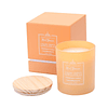 Velas aromáticas de lima y mandarina tapa de madera velas de