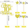 El juego de decoraciones para tartas de 10.º cumpleaños incl