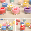 Velas románticas redondas de cristal 6 velas multicolores de