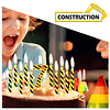 13 velas de cumpleaños de construcción número 5 con 12 velas