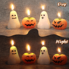 12 velas fantasma de Halloween 2 estilos vela de otoño hecha